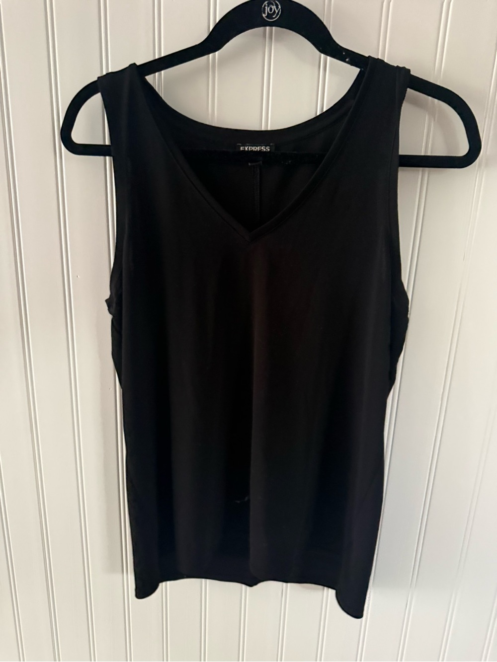 Express Black V-Neck Sleeveless Tank Top